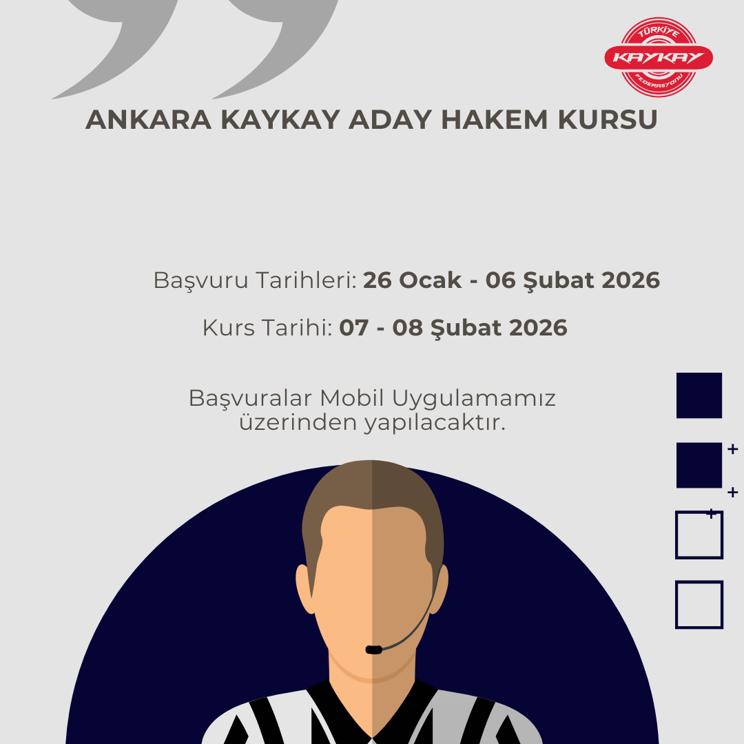 Ankara Kaykay Aday Hakem Kursu