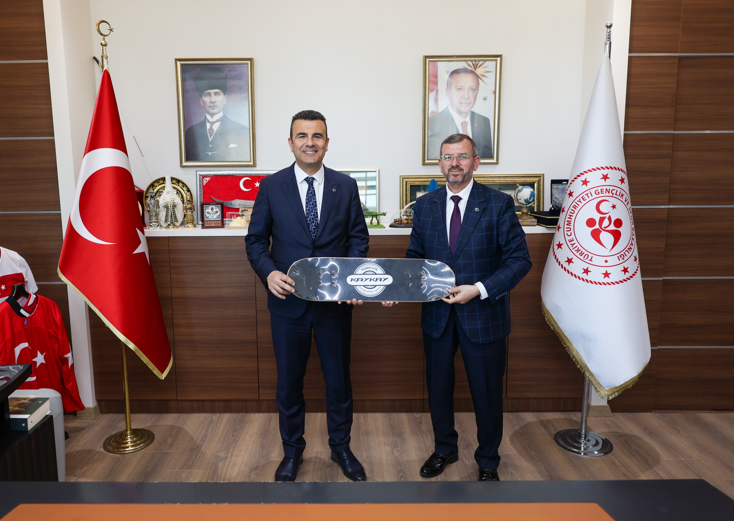 Türkiye Kaykay Federasyonu’ndan Muhittin Özbay’a Ziyaret